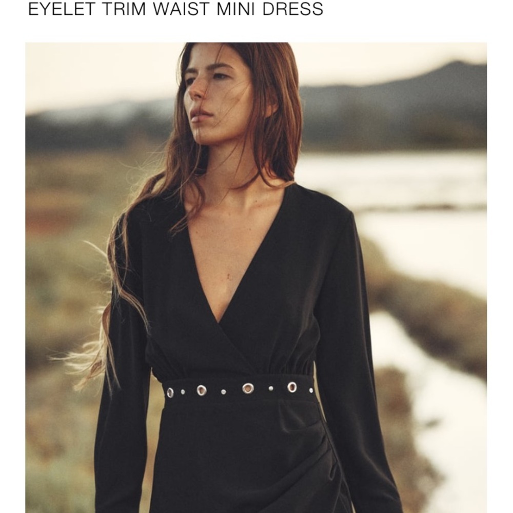 Bnwt Zara eyelet trim mini dress medium